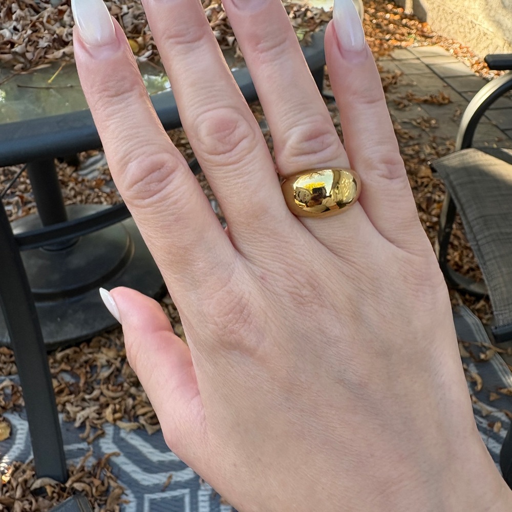 Gold plated Dome Ring - Picture 4 of 6